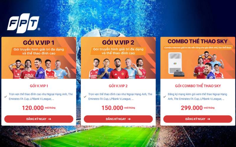 Các Gói Xem Ngoại Hạng Anh Trên FPT Play Box Hiện Nay